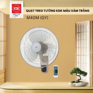 Quạt Nhật treo tường KDK M40M(GY) màu Xám - Bảo hành Chính hãng 2 năm